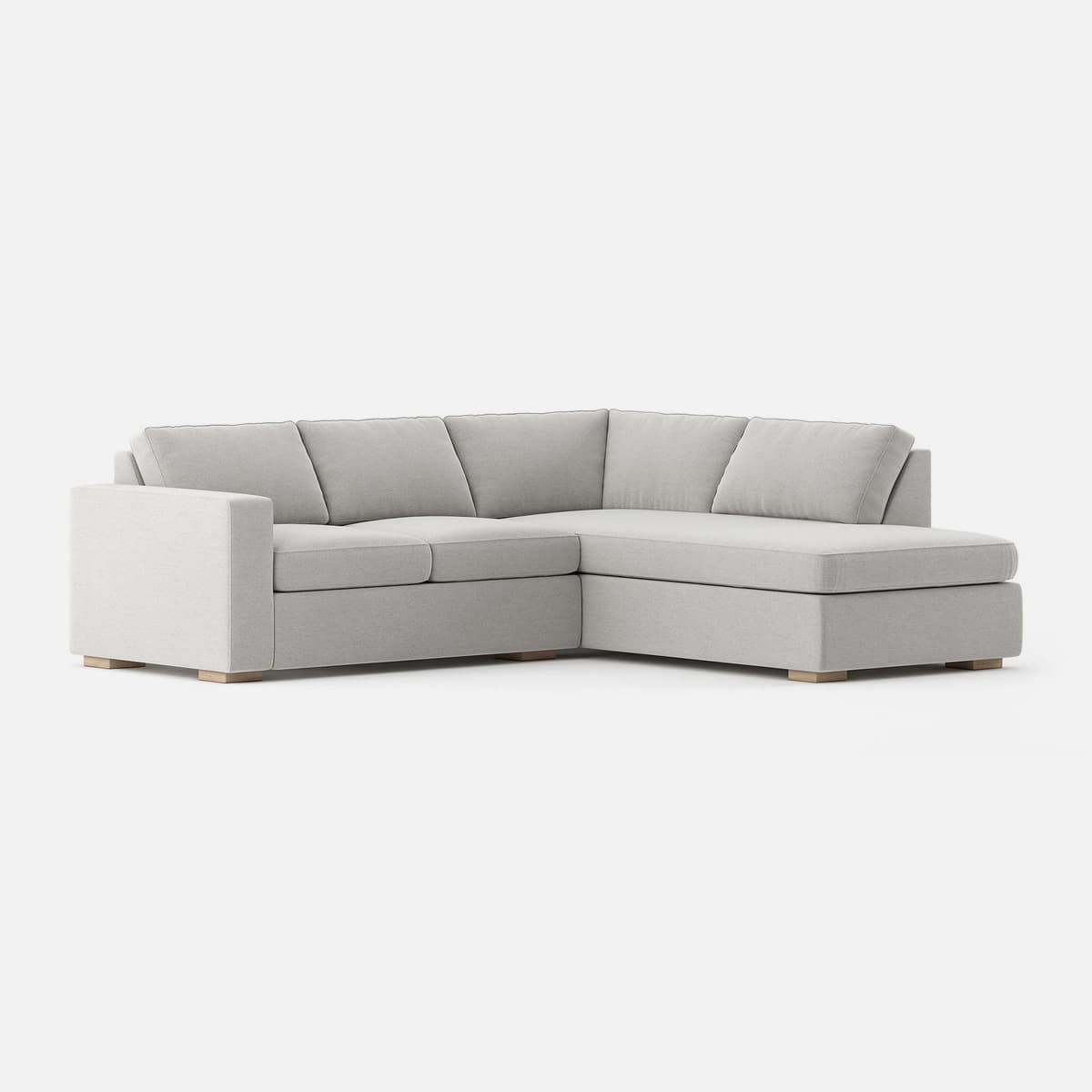 Glozin II Sectional Sofa in Latex—Gray